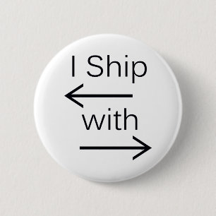 Falln I Ship It (You Choose Background Colour!) 6 Cm Round Badge