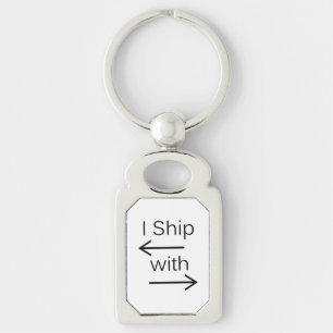 Falln I Ship It (You Choose Background Colour!) Key Ring