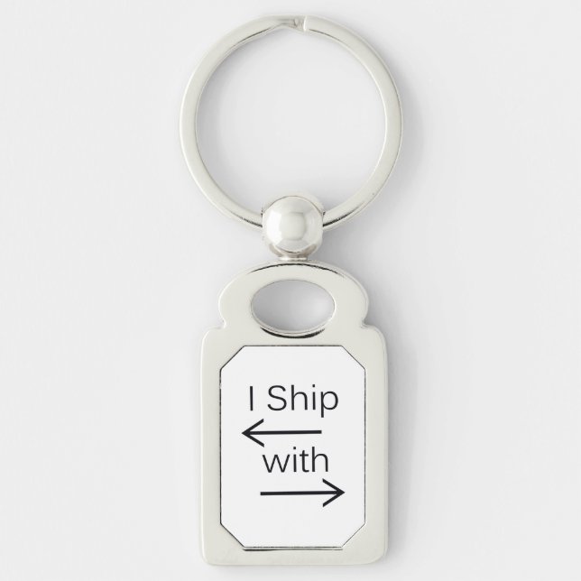 Falln I Ship It (You Choose Background Colour!) Key Ring (Front)