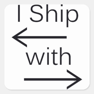 Falln I Ship It (You Choose Background Colour!) Square Sticker