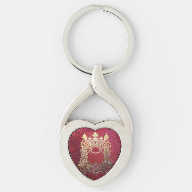 Falln Ink Stained Crimson Key Ring (Front)