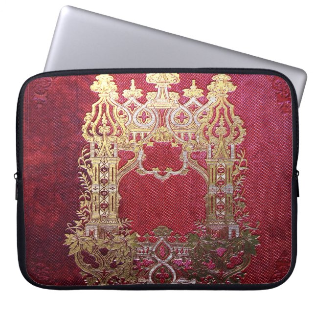 Falln Ink Stained Crimson Laptop Sleeve (Front)