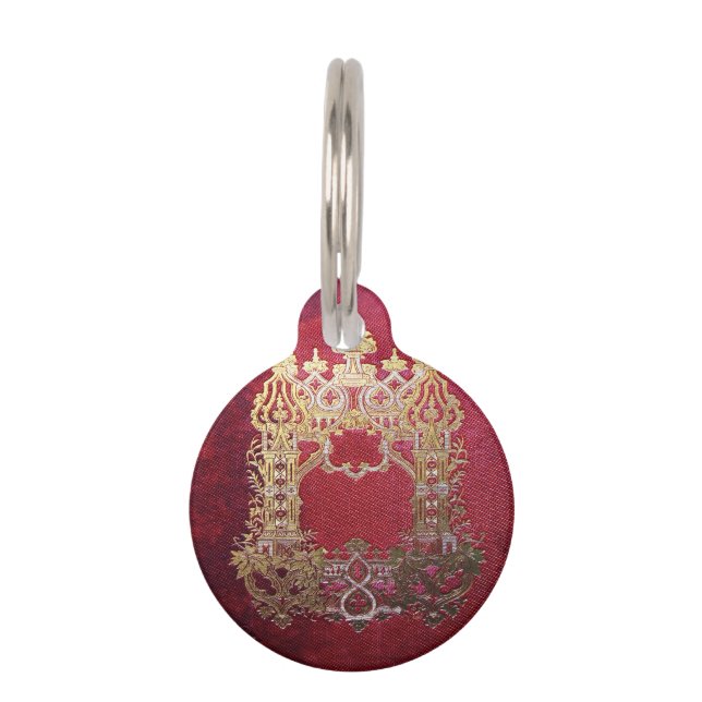 Falln Ink Stained Crimson Pet Tag (Front)