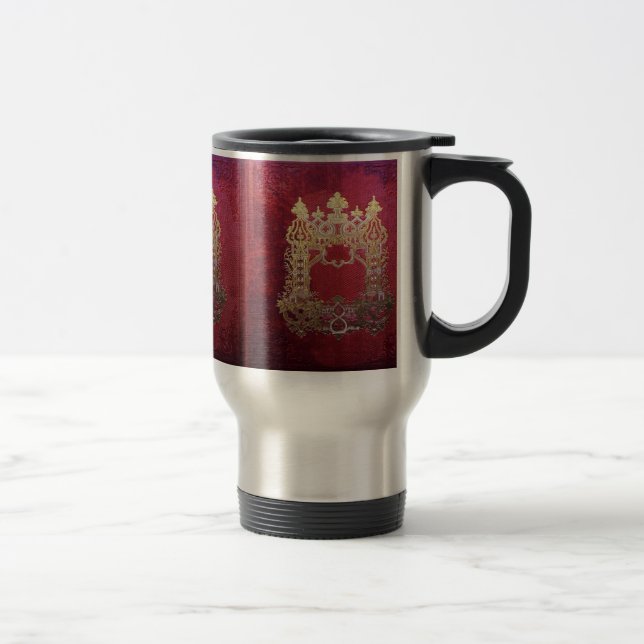 Falln Ink Stained Crimson Travel Mug (Right)