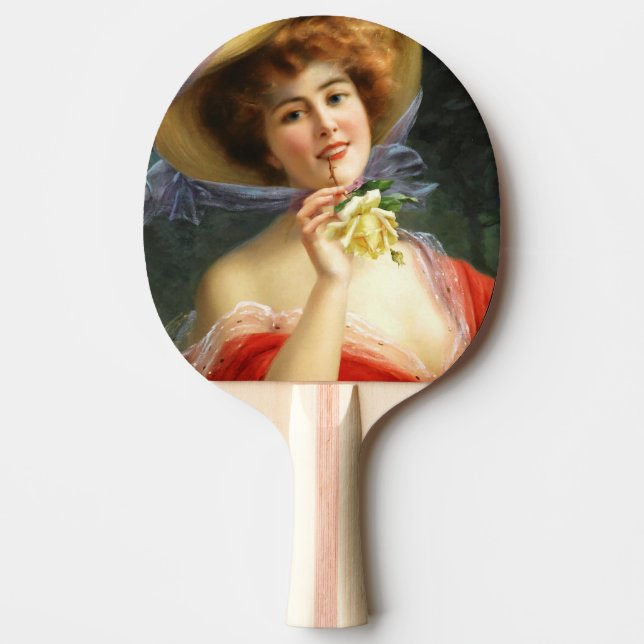 Falln Lady in Red Ping Pong Paddle (Front)