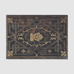 Falln Leather and Gold Tissue Paper