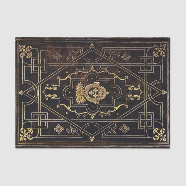 Falln Leather and Gold Tissue Paper (Front)