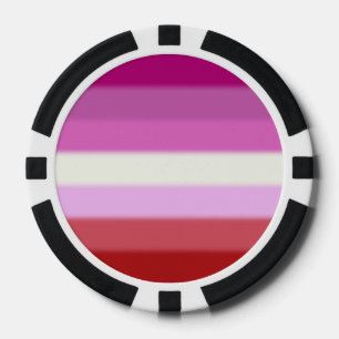 Falln Lesbian Pride Flag Poker Chips