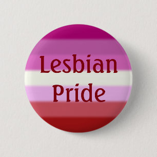 Falln Lesbian Pride Flag (Text) 6 Cm Round Badge