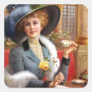 Falln Letters And Tea Square Sticker