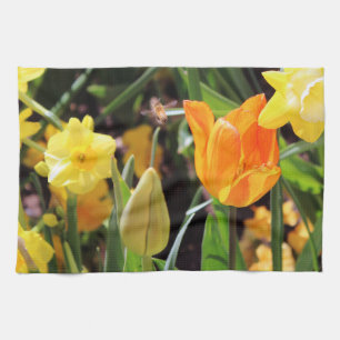 Falln Little Bee in Flight Tea Towel