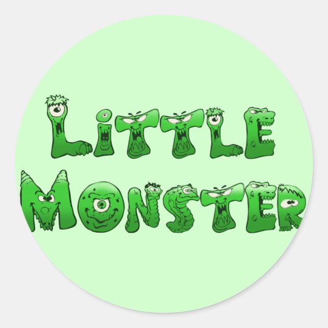Falln Little Monster Classic Round Sticker (Front)