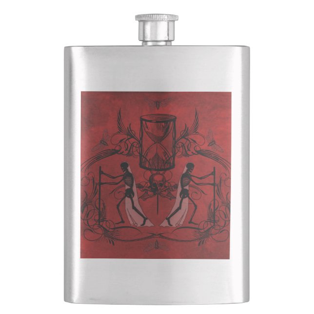 Falln Memento Mori Hip Flask (Front)