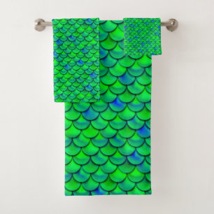 Falln Mermaid Scales Bath Towel Set