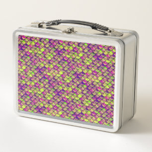 Falln Mermaid Scales Metal Lunch Box
