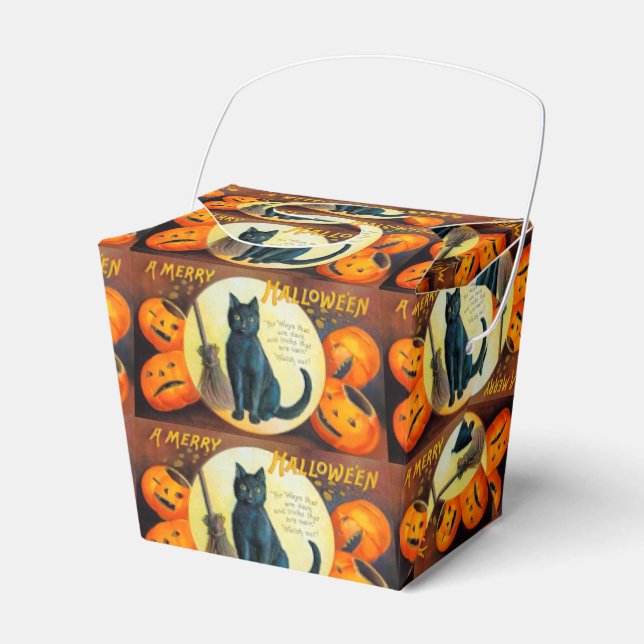 Falln Merry Halloween Cat Favour Box (Front Side)