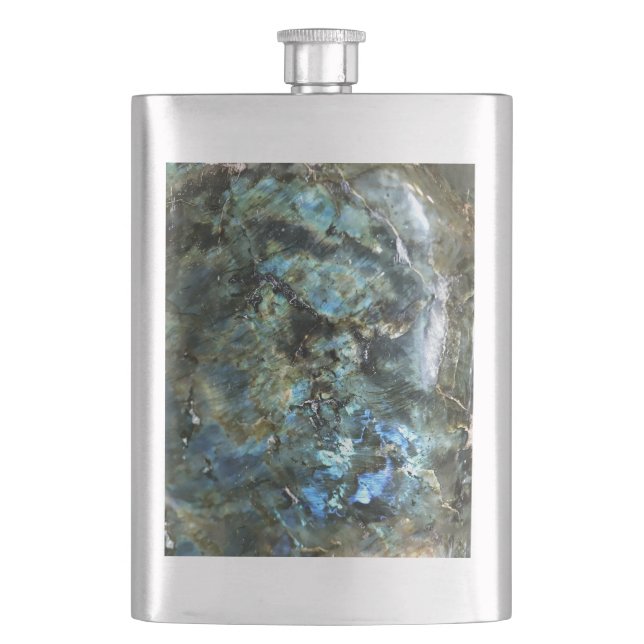 Falln Ocean Stone Hip Flask (Front)