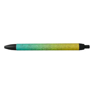Falln Ocean Sunrise Glitter Gradient Black Ink Pen