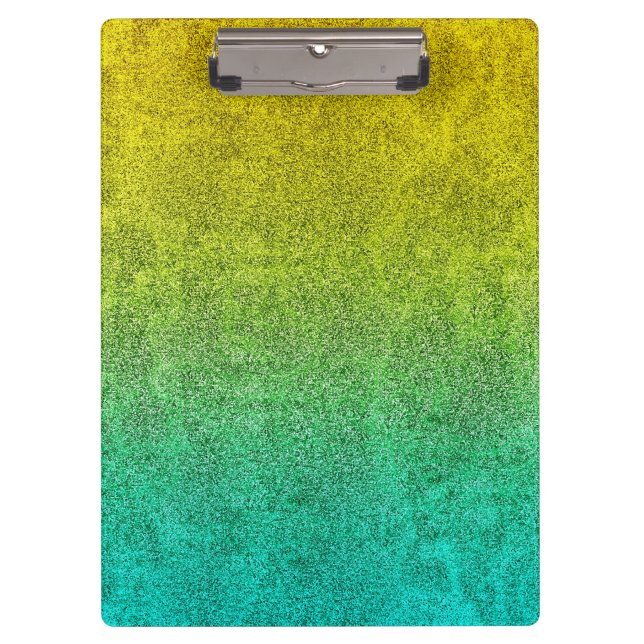 Falln Ocean Sunrise Glitter Gradient Clipboard (Front)