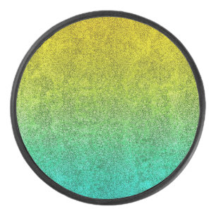 Falln Ocean Sunrise Glitter Gradient Hockey Puck