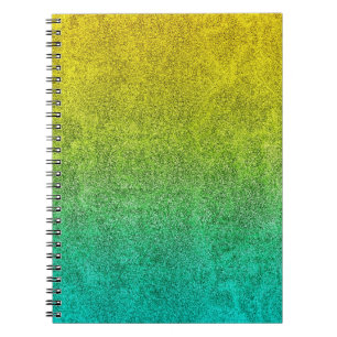 Falln Ocean Sunrise Glitter Gradient Notebook