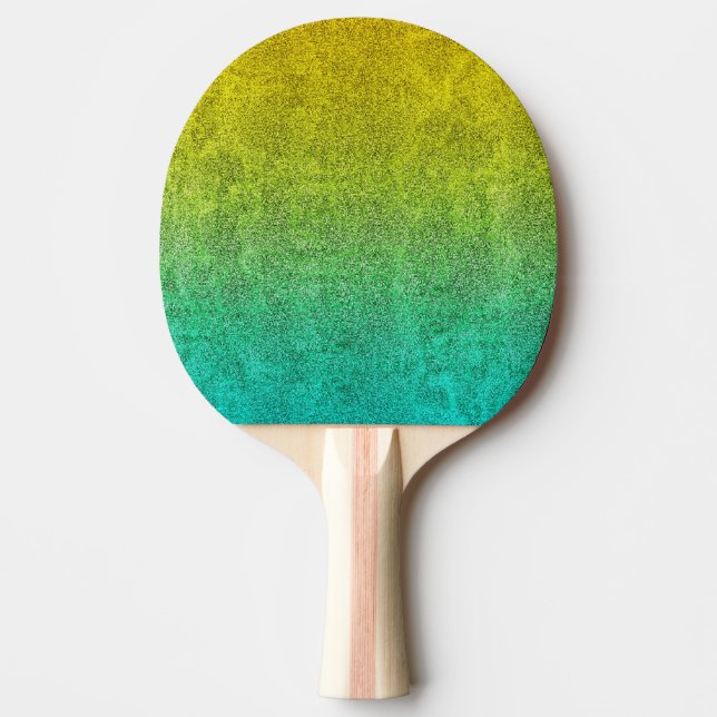 Falln Ocean Sunrise Glitter Gradient Ping Pong Paddle (Front)