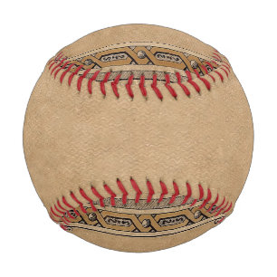 Falln Old Sepia Knotwork Paper Baseball