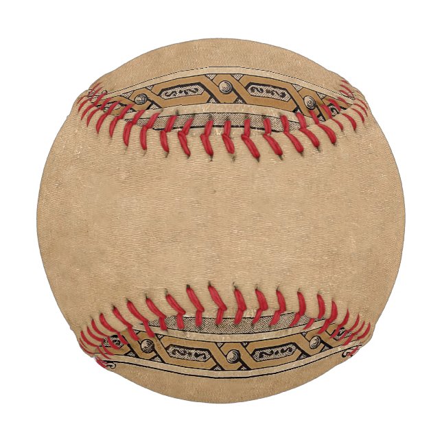 Falln Old Sepia Knotwork Paper Baseball (Front)