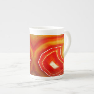 Falln Orange Agate Bone China Mug