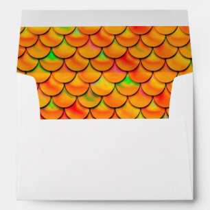 Falln Orange and Green Scales Envelope