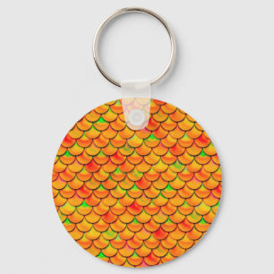 Falln Orange and Green Scales Key Ring