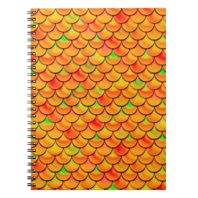 Falln Orange and Green Scales Notebook (Front)