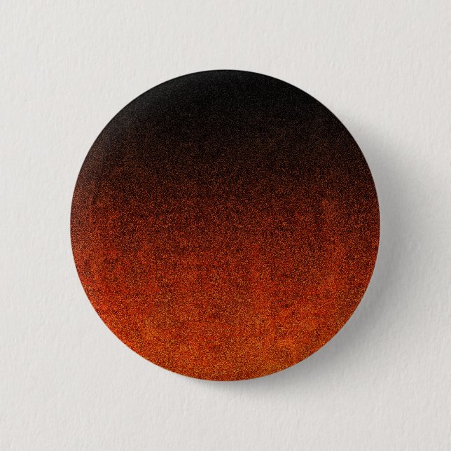 Falln Orange & Black Glitter Gradient 6 Cm Round Badge (Front)