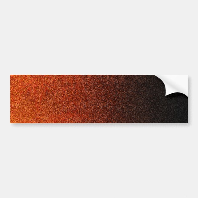 Falln Orange & Black Glitter Gradient Bumper Sticker (Front)
