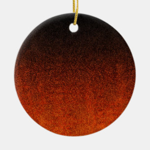 Falln Orange & Black Glitter Gradient Ceramic Tree Decoration