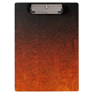 Falln Orange & Black Glitter Gradient Clipboard