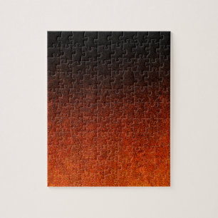 Falln Orange & Black Glitter Gradient Jigsaw Puzzle