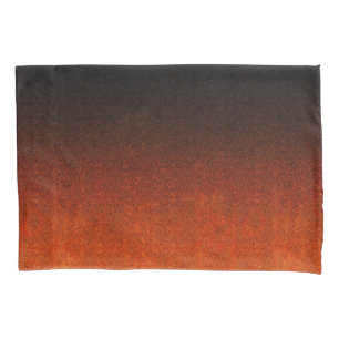 Falln Orange & Black Glitter Gradient Pillowcase