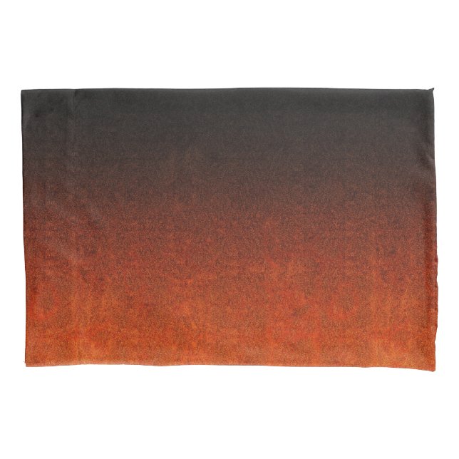 Falln Orange & Black Glitter Gradient Pillowcase (Front)