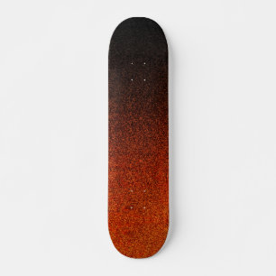 Falln Orange & Black Glitter Gradient Skateboard