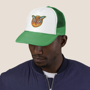 Falln Orange Owl Vintage Halloweenies Trucker Hat