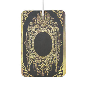 Falln Ornate Gold Frame (Perfect for a Monogram!) Car Air Freshener