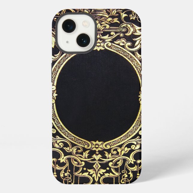 Falln Ornate Gold Frame (Perfect for a Monogram!) iPhone Case (Back)
