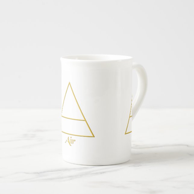 Falln Pagan Air Element Symbol Bone China Mug (Front Right)