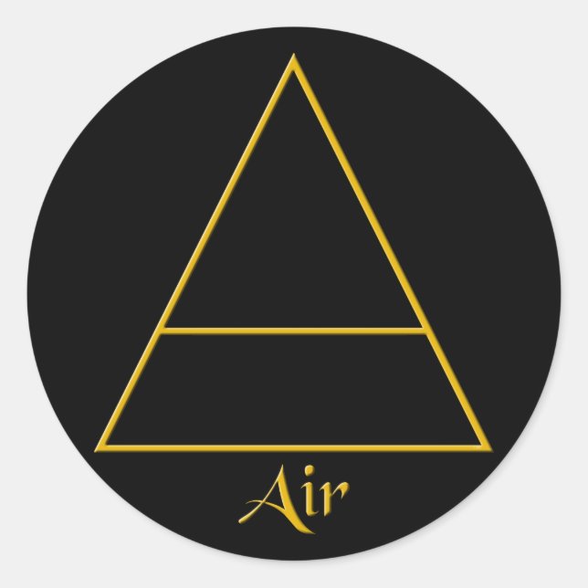 Falln Pagan Air Element Symbol Classic Round Sticker (Front)
