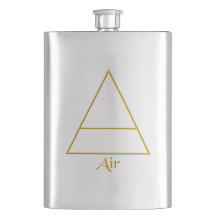 Falln Pagan Air Element Symbol Hip Flask