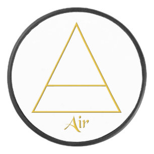 Falln Pagan Air Element Symbol Hockey Puck