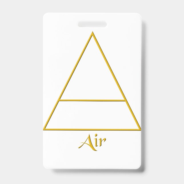 Falln Pagan Air Element Symbol ID Badge (Front)