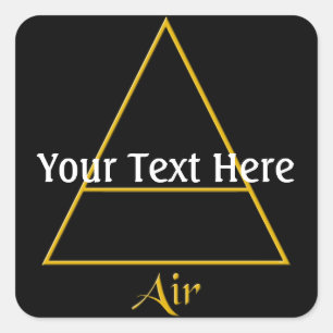 Falln Pagan Air Element Symbol Square Sticker