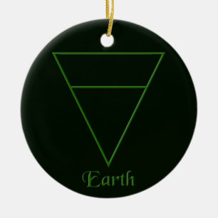 Falln Pagan Earth Element Symbol Ceramic Tree Decoration